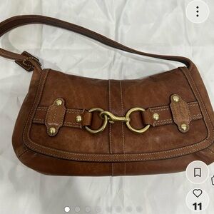 COACH Vintage Ergo Belted Flap Bag in brown